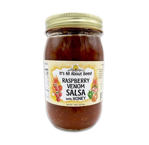 Salsa Raspberry Venom (HOT) With Honey - Sassy Bee Salsa