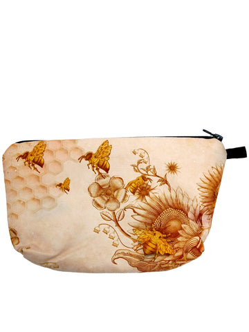 Bag Zipper Pouch Sunflower & Bees