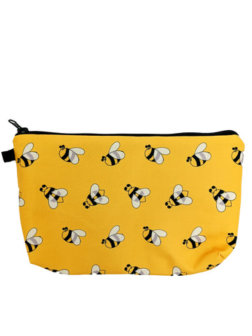Bag Zipper Pouch Yellow Cartoon Bees