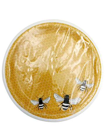 Kitchen Paper Plates Medium Yellow with Bees