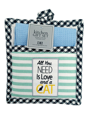 Kitchen Potholder All You Need is a Cat Gift Set