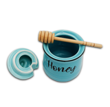 Honey Pot Light Blue Ceramic