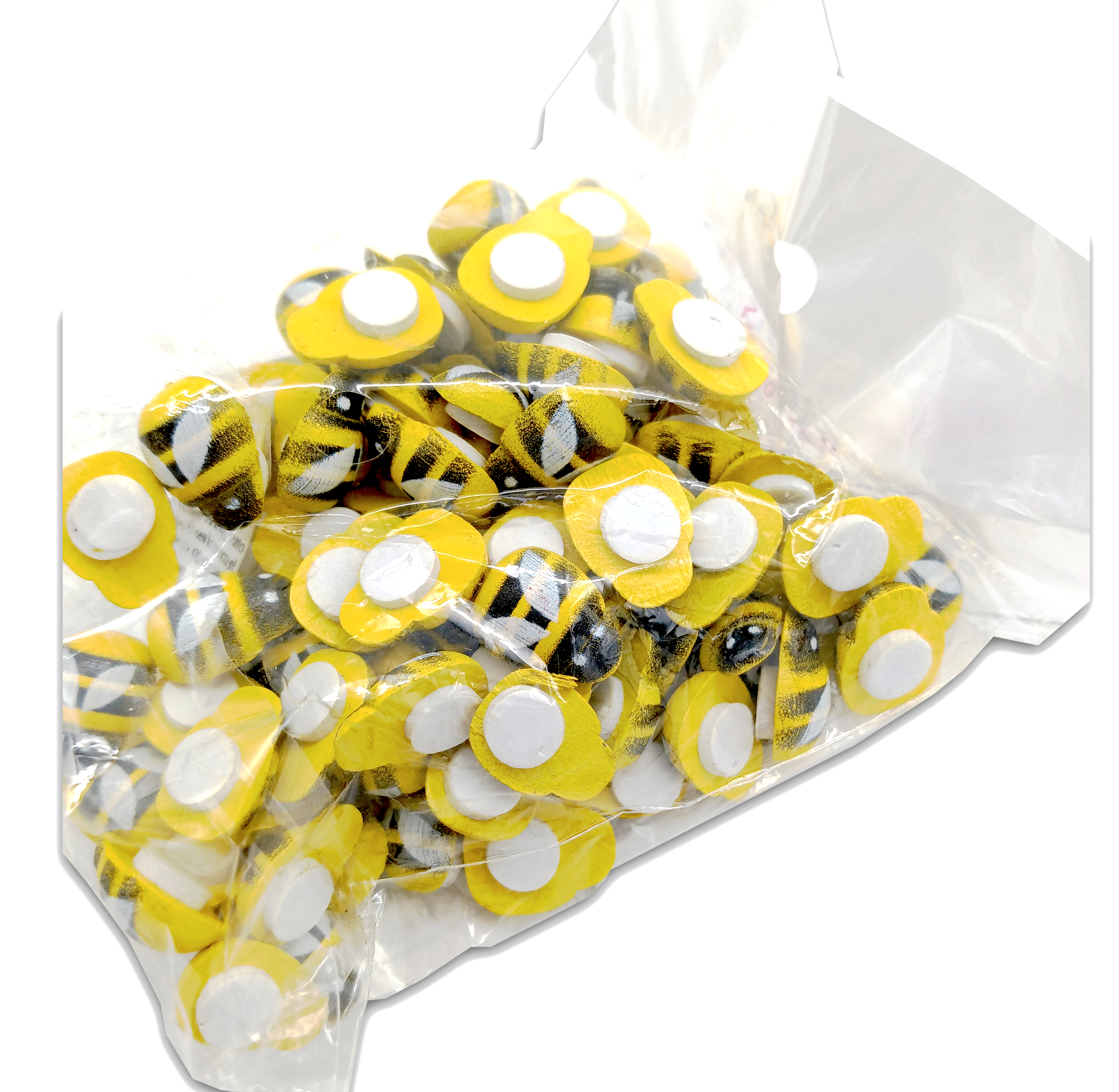 Wood Bee Stickers Tiny 100 pcs – It’s All About Bees!