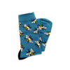 Socks Bees on Lt Blue Black Heel