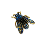 Brooch Sparkly Blue Bee