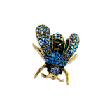Brooch Sparkly Blue Bee