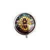 Pill Box Round Bee with Blue