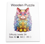 Puzzle Wooden Fluffy Cat