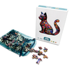 Toy Puzzle Wooden Flower Cat