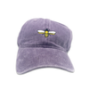 Hat Baseball Cap Purple with Bee