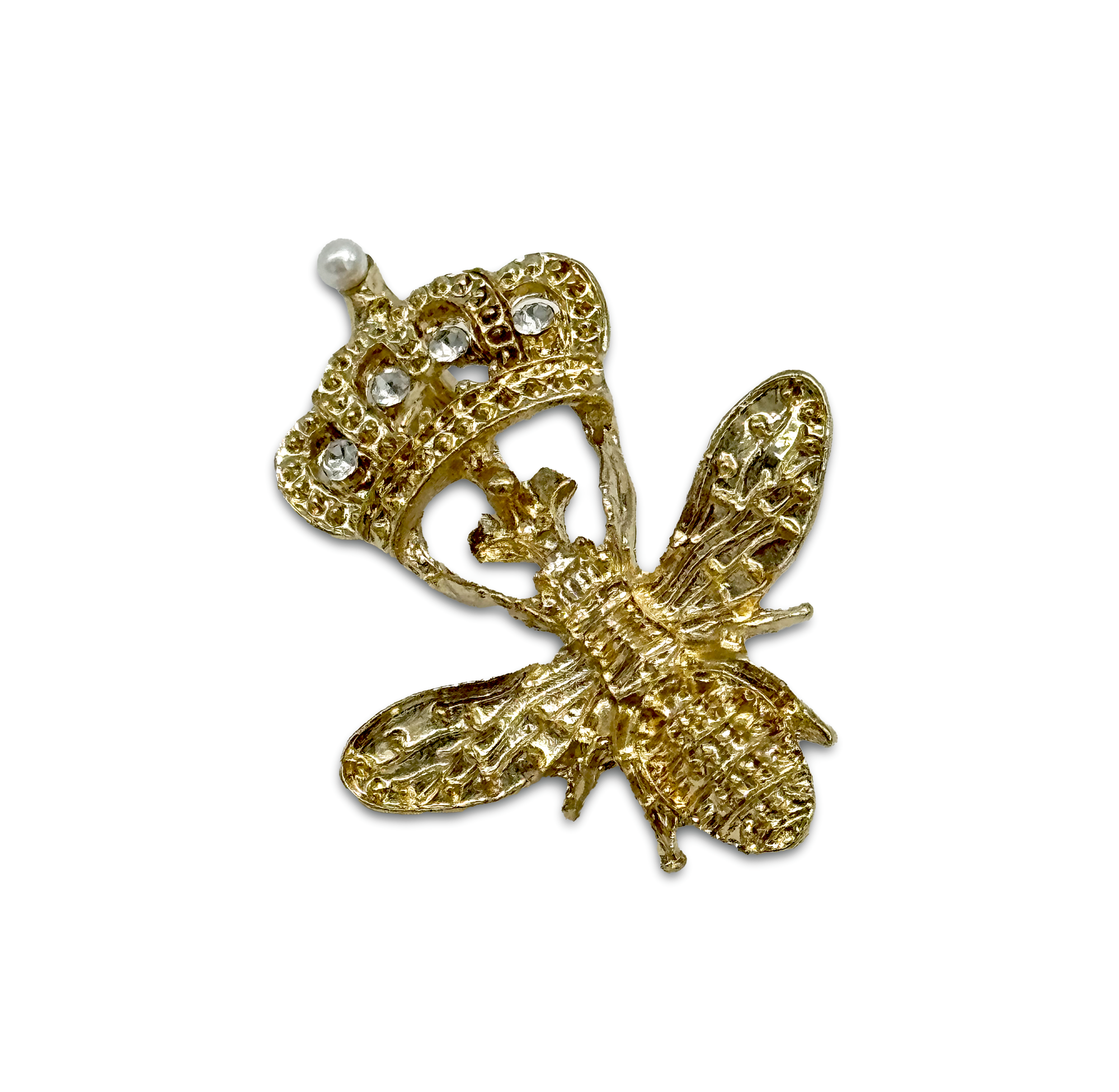 Brooch Gold Queen Bee with Crown – It's All About Bees!