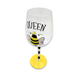 Wine Glass Stemmed Queen Bee