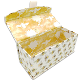 Box Small Rectangle Watercolor Bees on Cream