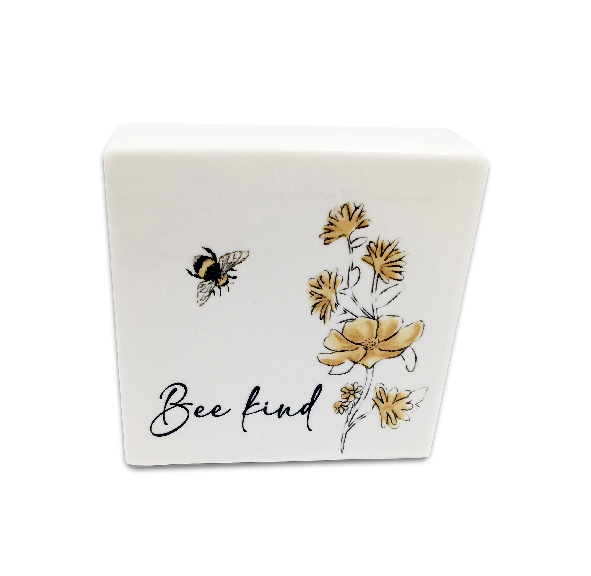 Bee Kind Ceramic 4" Square