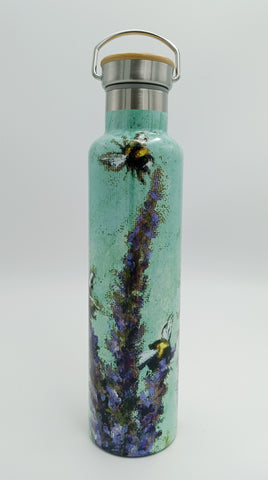 Insulated Bottle Bees and Lavender