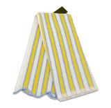 Kitchen Towel Blue Yellow White Stripe Terry Cloth