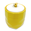 Cookie Jar Yellow with Bee on White Top