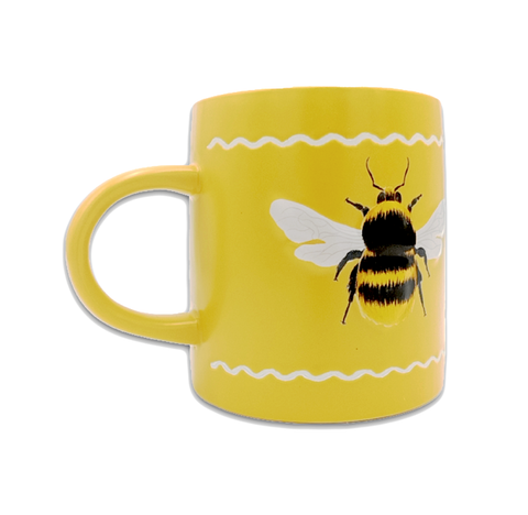 Cup Mug Yellow with Bee Rise and Shine