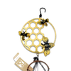 Wind Chime Copper with Bees and Honeycomb