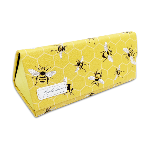 Bees Sunglass Case Yellow