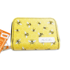 Bees Small Zipper Wallet Yellow