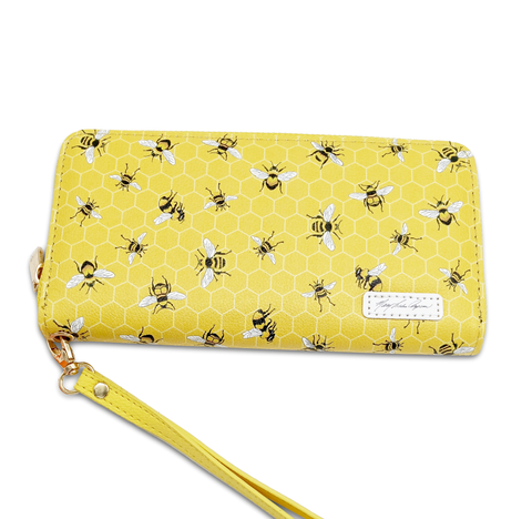 Bees Bifold Wallet Yellow