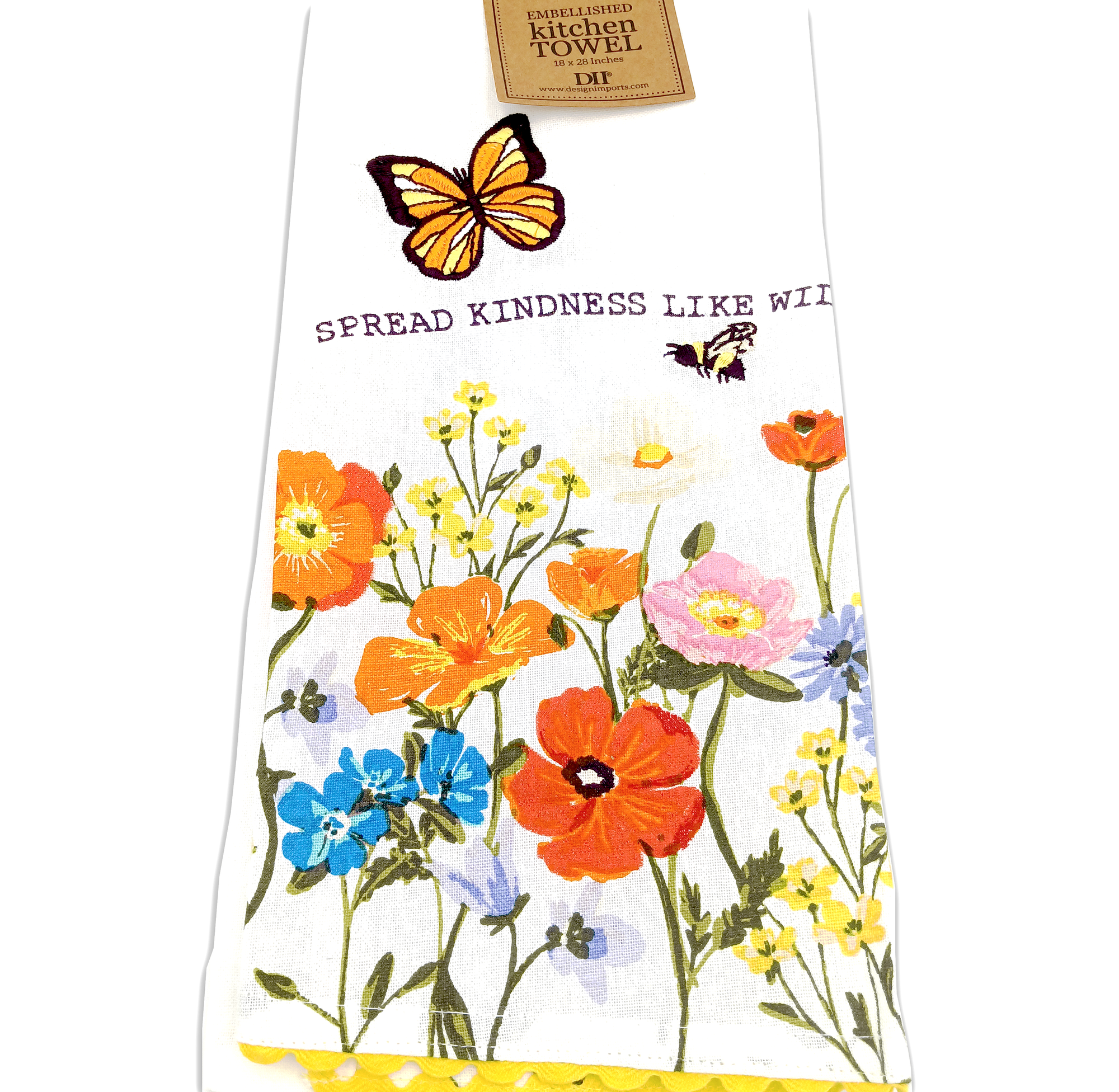 Kitchen Towel Spread Kindness Wildflowers