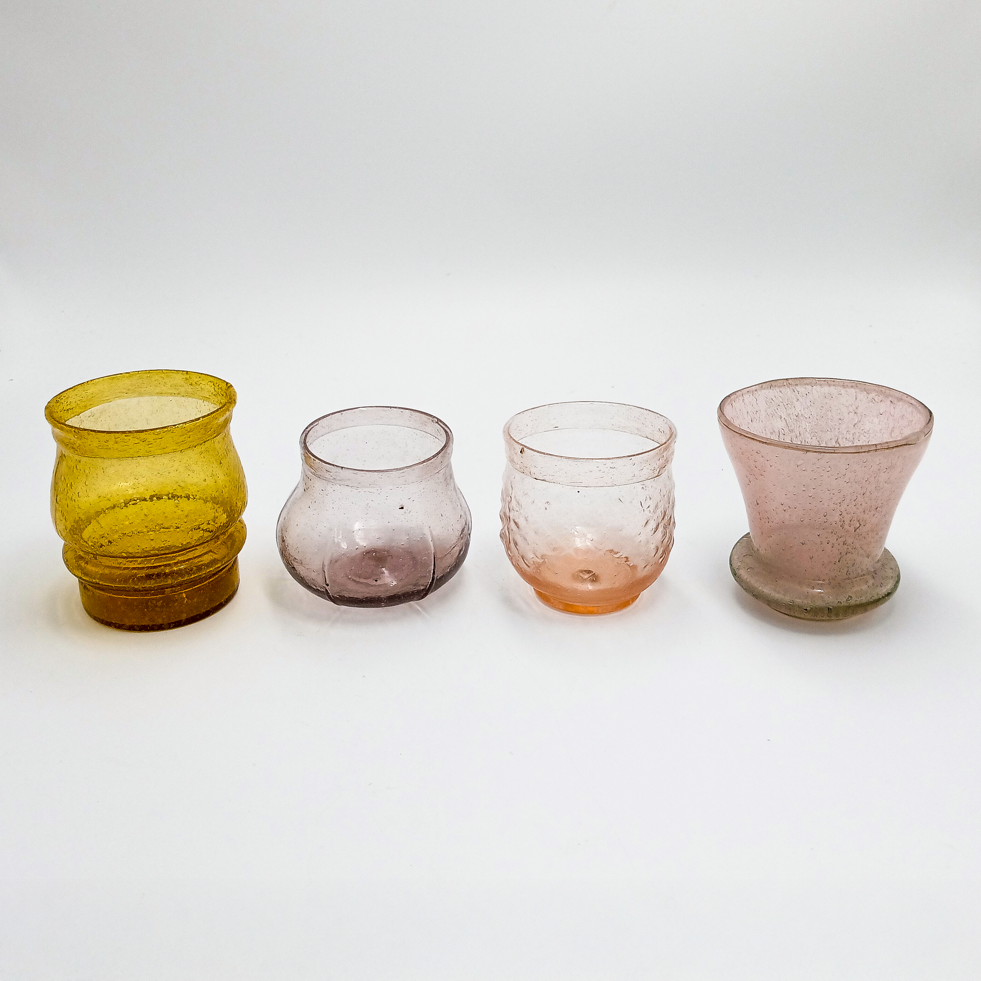 Candle Holder Seeded Glass