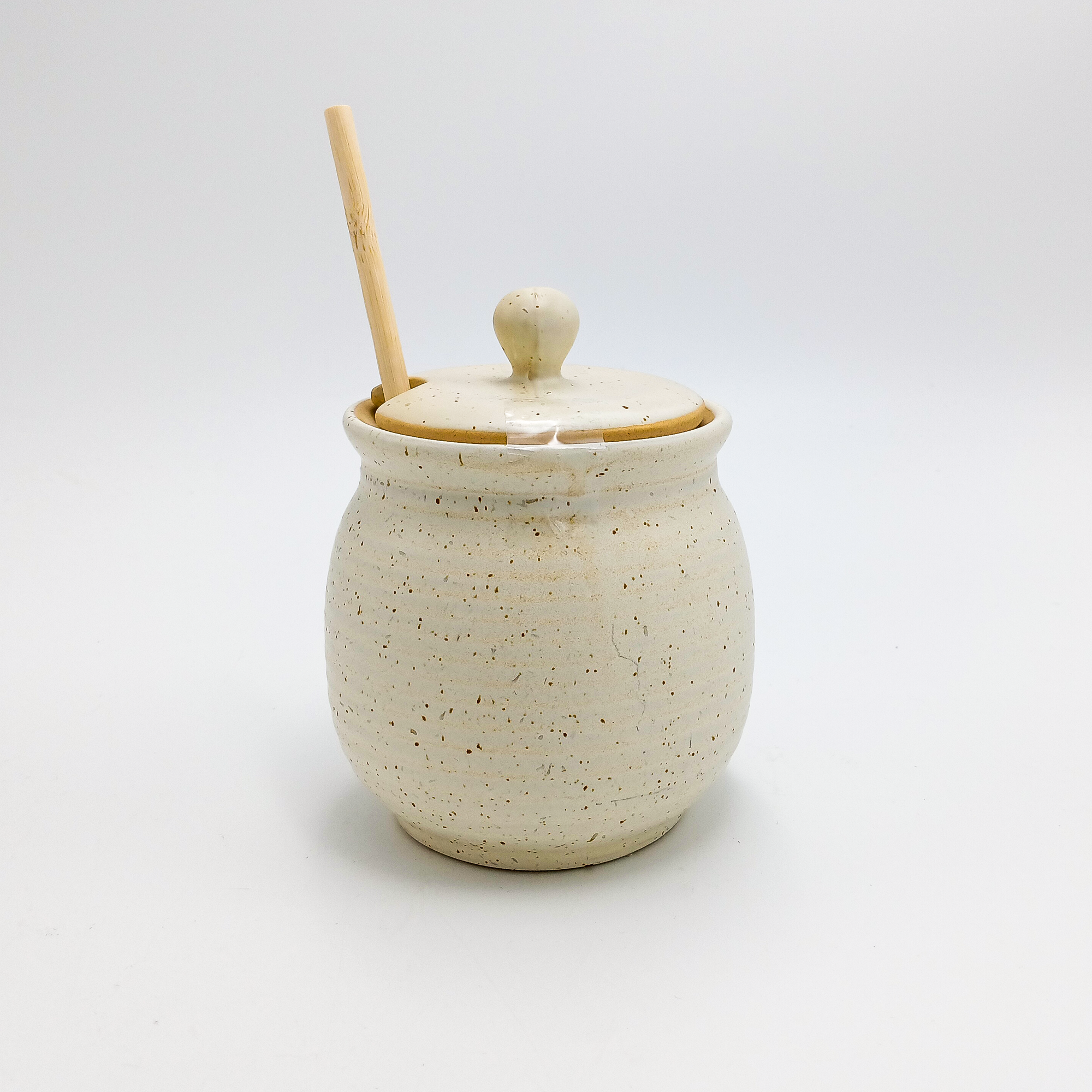 Honey Jar with Dipper Stoneware