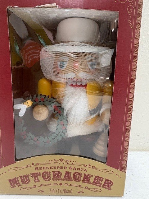 Beekeeper Santa Nutcracker