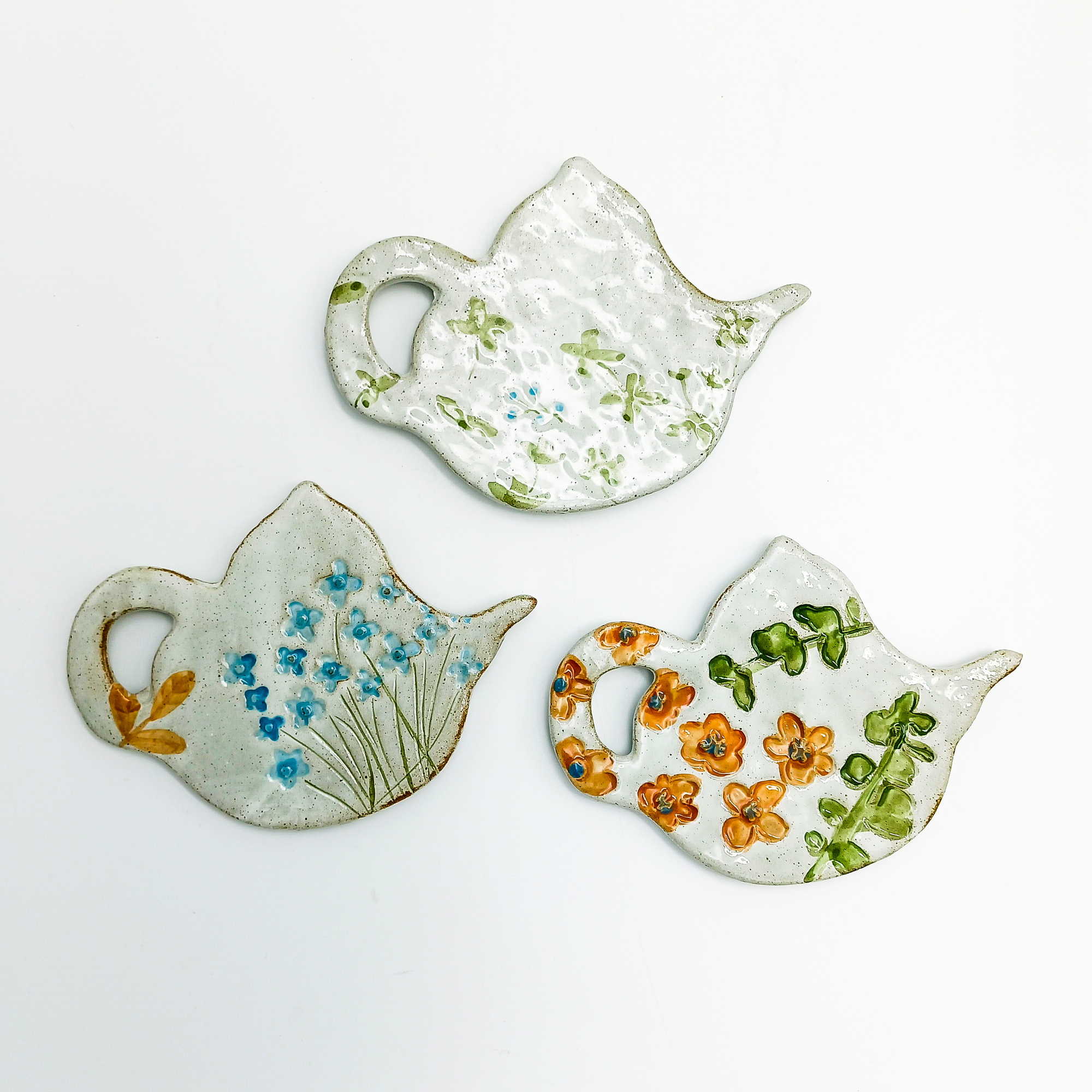 Tea Bag Holder Stoneware Teapot
