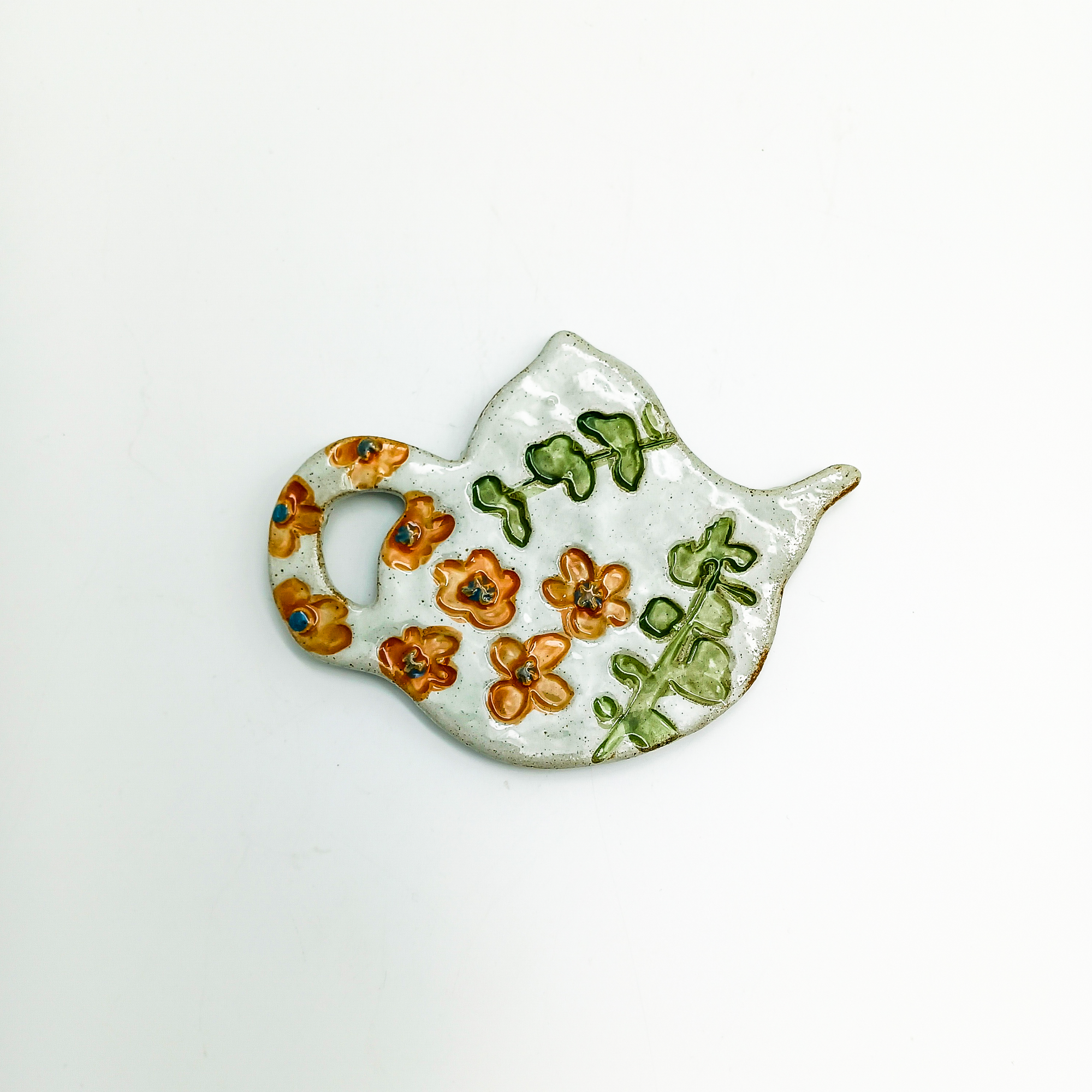 Tea Bag Holder Stoneware Teapot