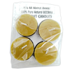 100% Beeswax Candle Tealight - 4 Pack (Hand Crafted)