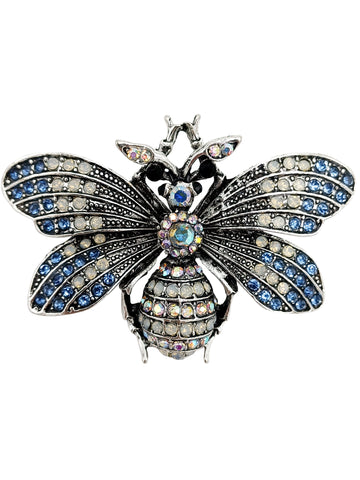 Apparel Brooch Silver Bee