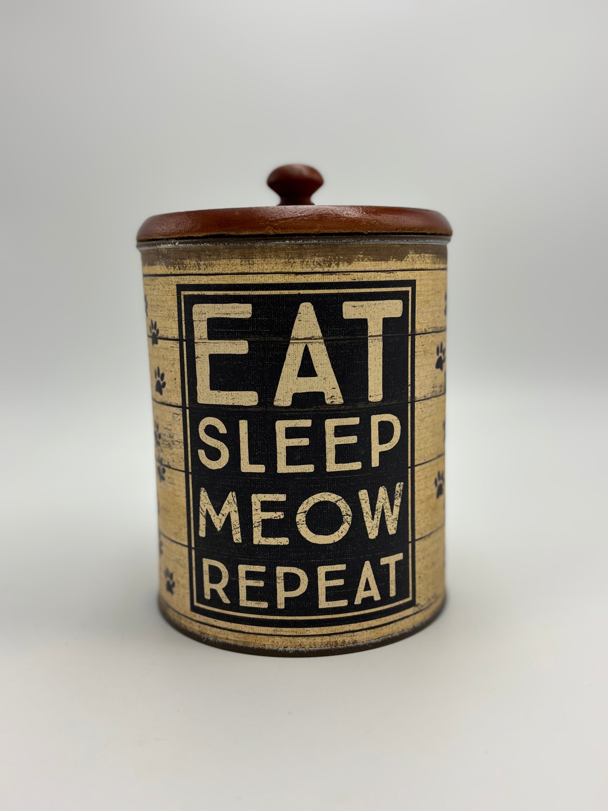 Canister Lg Eat Sleep Meow Repeat