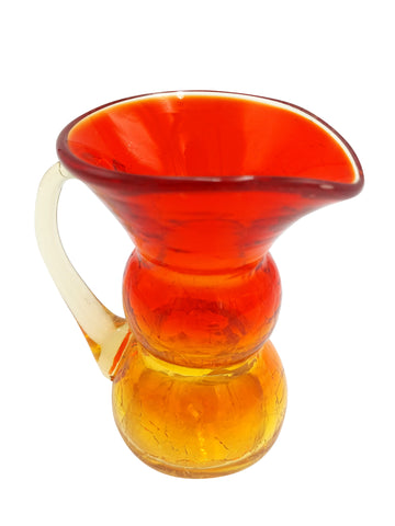 Mini Pitcher Crackle Glass