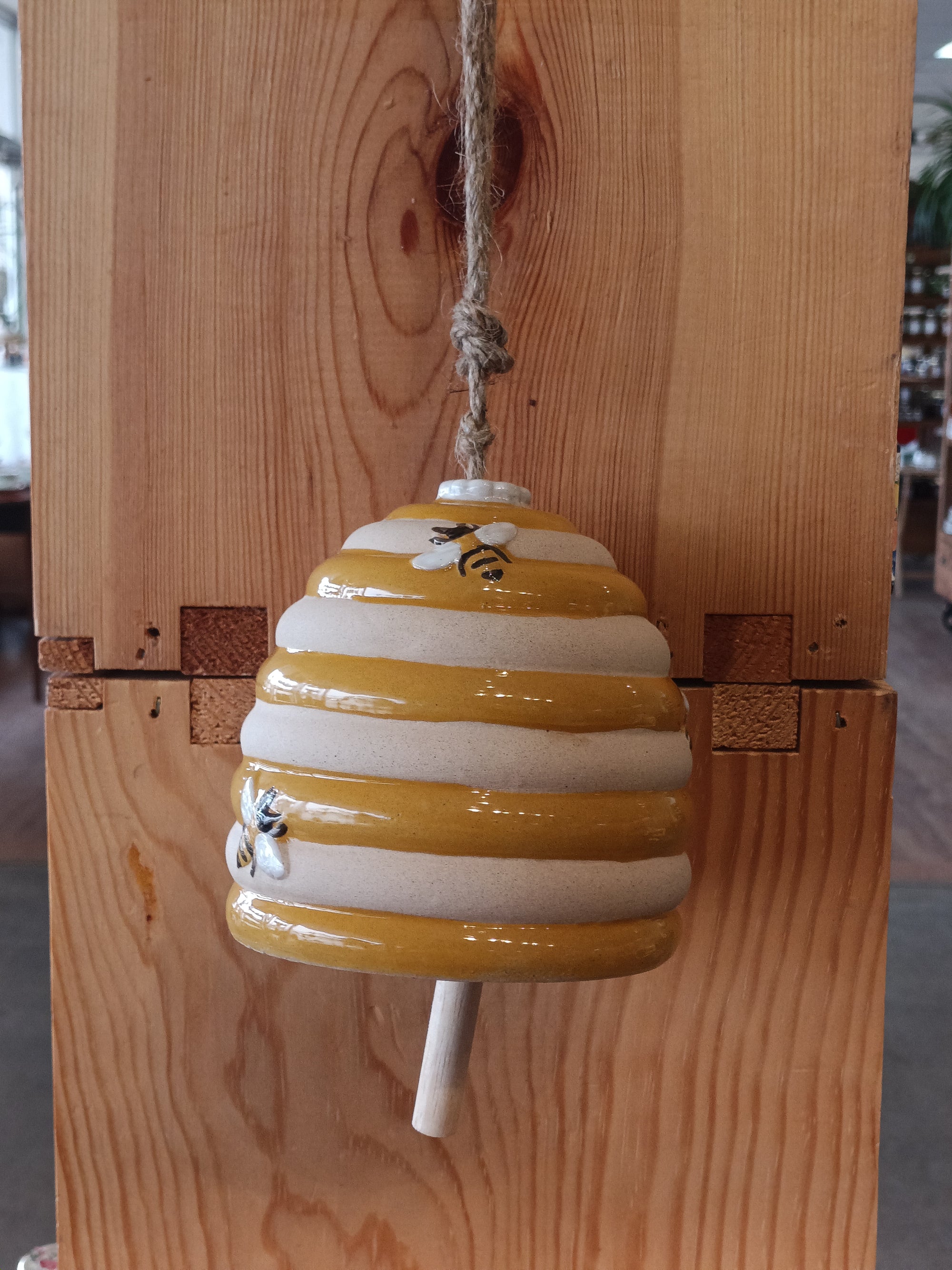 Garden Bell Ceramic Beehive