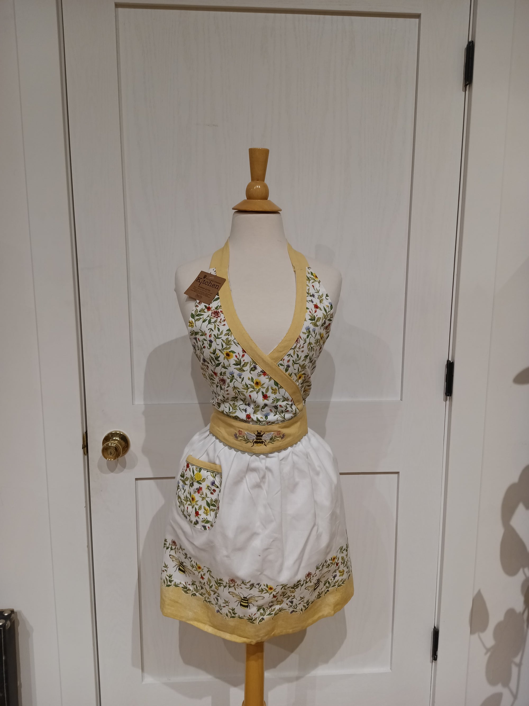 Kitchen Apron Bee Floral Apron