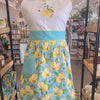 Kitchen Apron Bee Zesty Lemons on Light Blue
