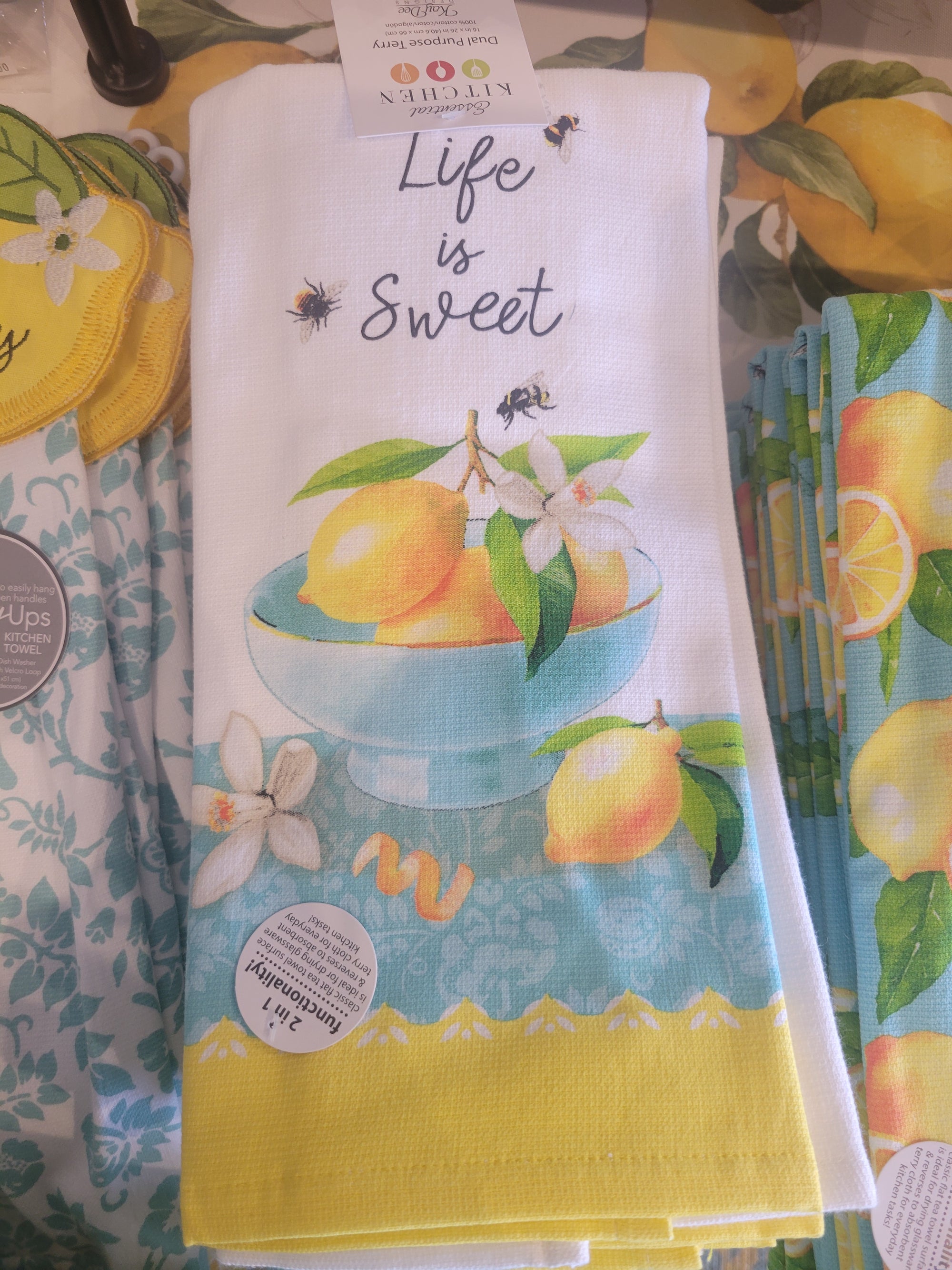 Kitchen Towel Bee Zesty Lemons Colander Life Is Sweet