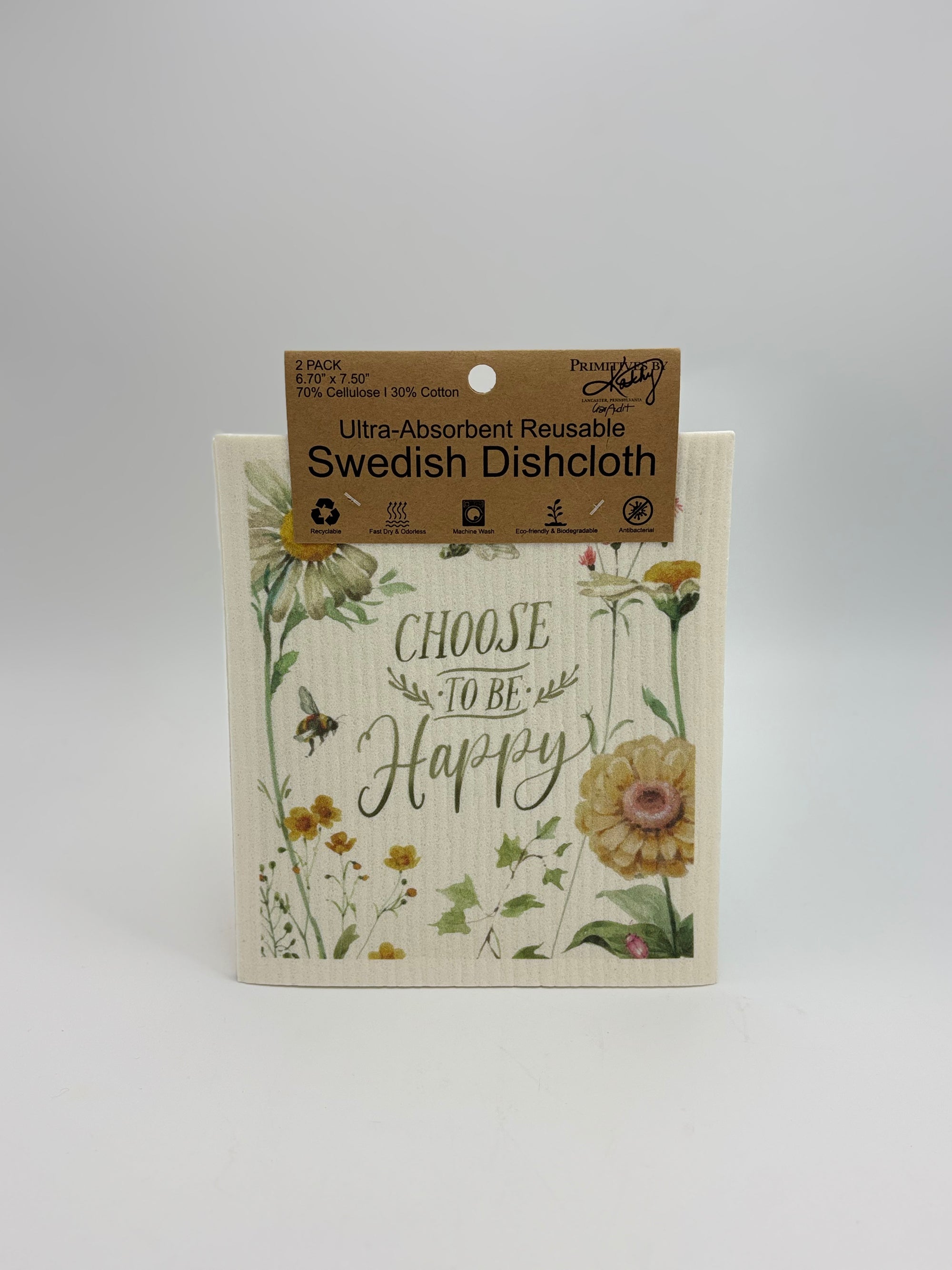 Kitcchen Swedish Dish Cloth Choose to Be Happy