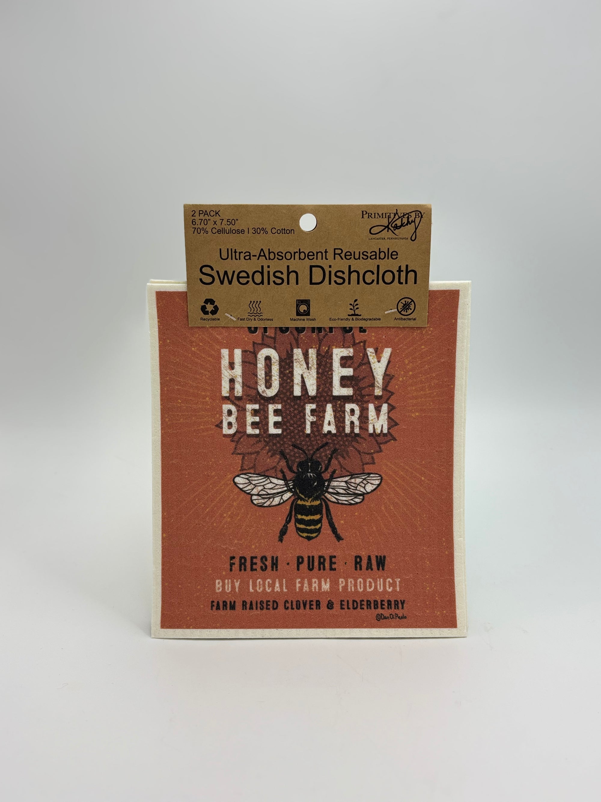 Kitchen Swedish Dish Cloth Honey Bee