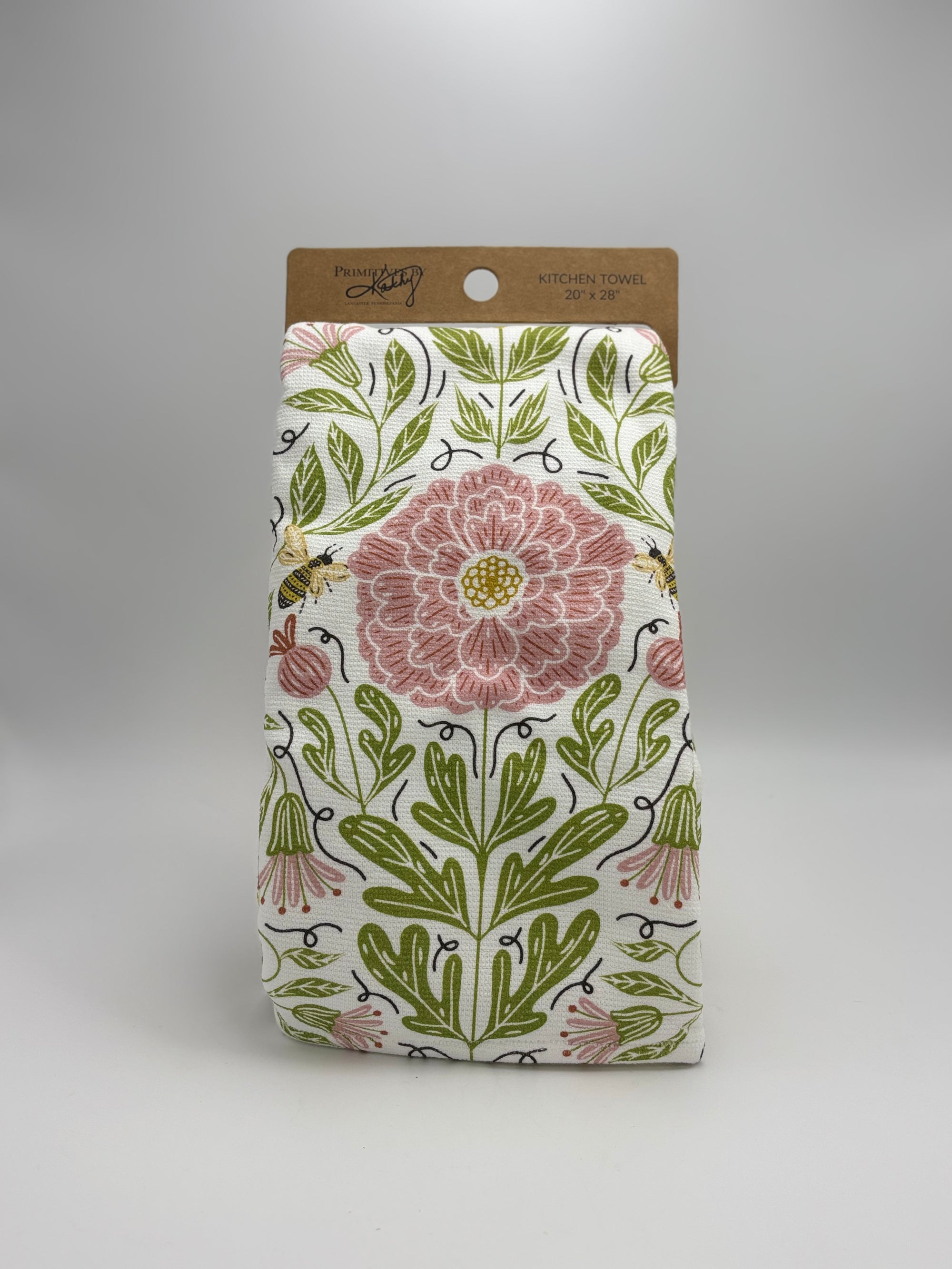 Kitchen Towel Peony Bee