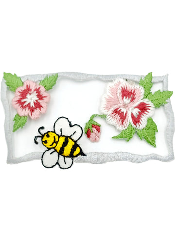 Apparel Patch Bee & Flowers
