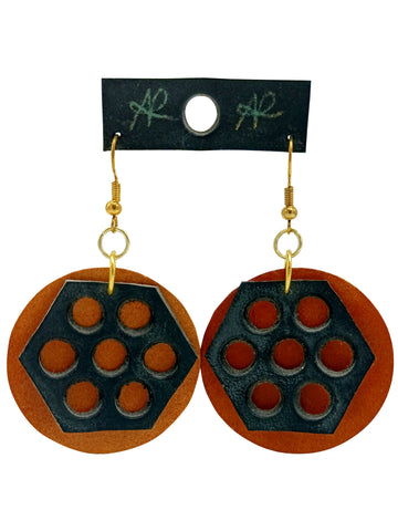 Jewelry Recycled Leather Earrings by Alec Paul