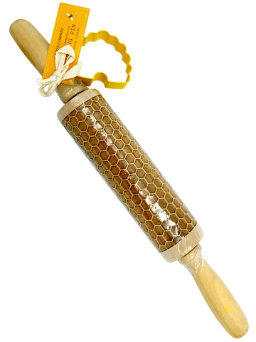 Kitchen Rolling Pin with Bee Hive Cookie Cutter
