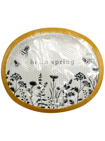 Kitchen Paper Plates Large Hello Spring