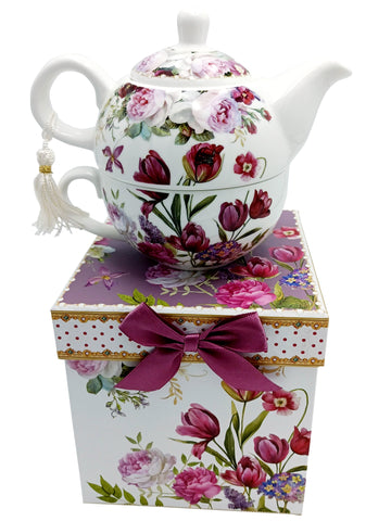 Cup Porcelain Tea For One Tulip Design