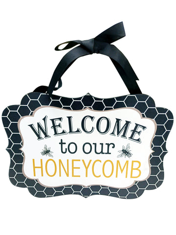 Decor Welcome To Our Honeycomb Wall Hanging
